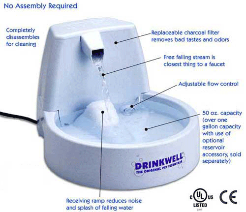 Drinkwell Pet Fountain (50 oz Capacity)