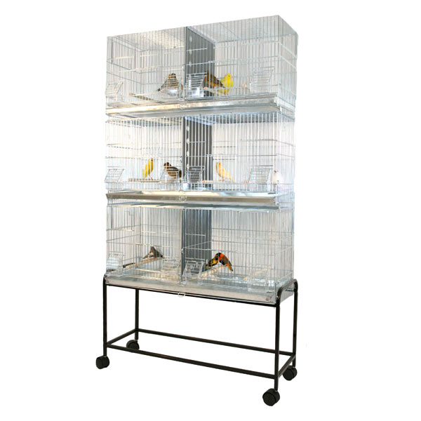 Bellas Bungalow Galvanized Steel Divided Breeding Bird Cage Set, Breeding Cages and Breeding