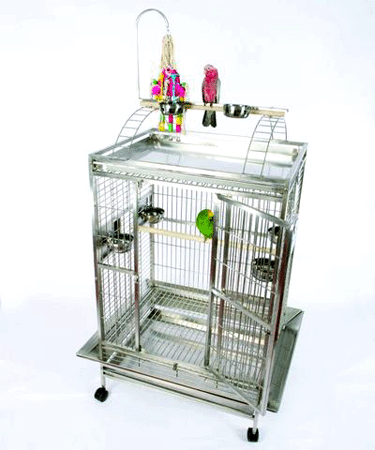 Stainless Steel Bird Cages, Bird Cages that are Stainless Steel, Stainless  Steel Parrot Cages For Sale!