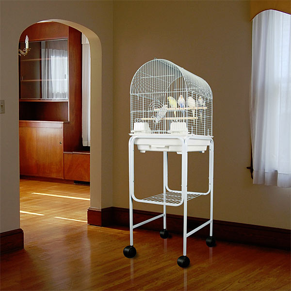 large parakeet cage with stand