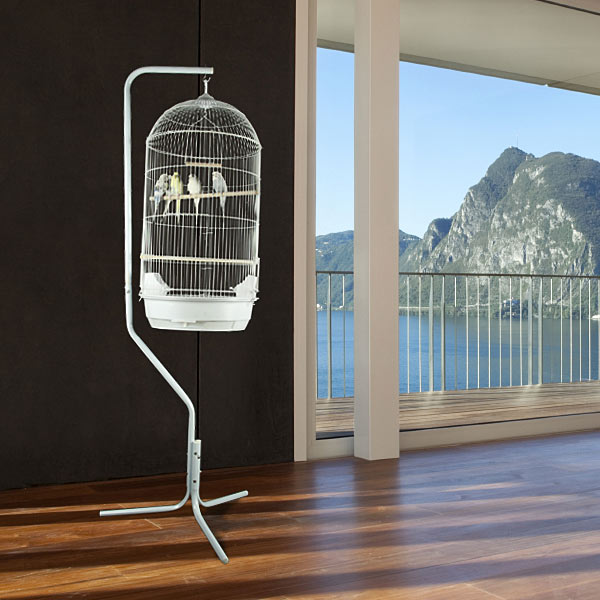 Manoa Mansion Flattop Bird Cage With Stand or Without 21"W x 16"D x 56"H 