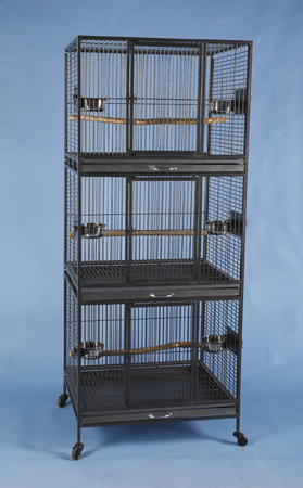 61W x 18 D x 56H Double Birdhouse Treehouse Bird Cage and Flight Cage Three Colors Available 