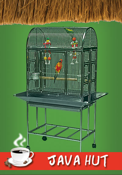  Bird Cage, Stainless Steel Parrot Cage with Standing Pole  Hanging Hook and Stainless Steel Food Cup, Travel Cage for African Grey  Parrot Cockatiel Conure Canary Parakeet (Color : Silver 