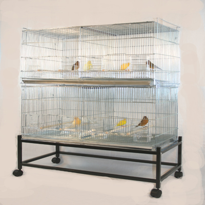 NEW Stackable Bird Finch Canary Breeder Breeding Cage W/Divider Galvanize 584