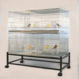 Bellas Bungalow Galvanized Steel Divided Breeding Bird Cage Without Stand