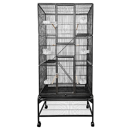 Flight Cage Stainless Steel Bird Cage Large Hanging Parrot Breeding Cage  Metal Pet Accessories Bird Cage (Size : Model 40)